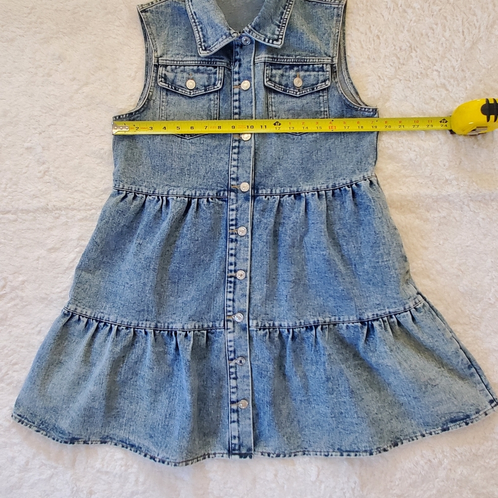 Blue Jean Dress. Size Large. - Picture 8 of 11